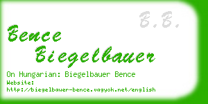 bence biegelbauer business card